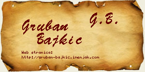 Gruban Bajkić vizit kartica